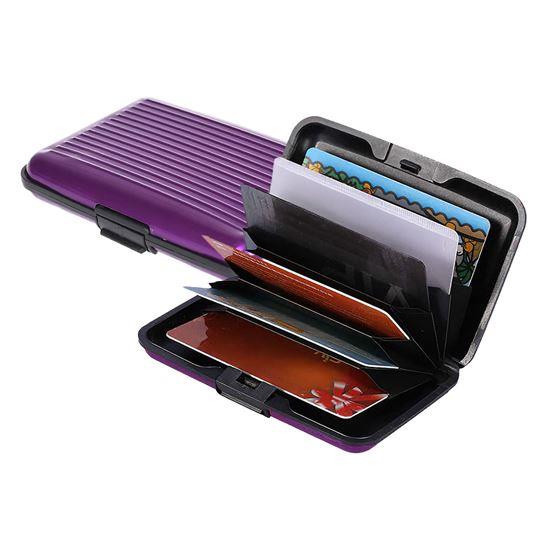 Imaginea din Portofel practic/cutie metalică pentru carduri - violet