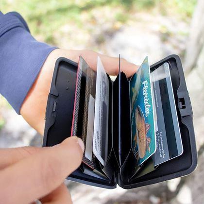 Imaginea din Portofel practic/cutie metalică pentru carduri - negru