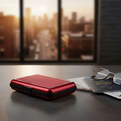 Imaginea din Portofel practic/cutie metalică pentru carduri - negru