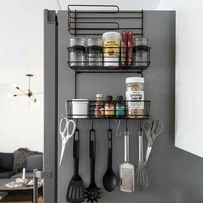 Imaginea Organizer metalic pentru frigider negru