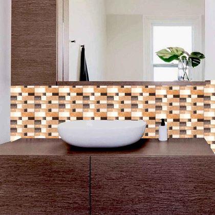 Imaginea din Samolepící obklady 6 ks - hnědé