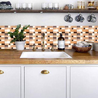 Imaginea din Samolepící obklady 6 ks - hnědé