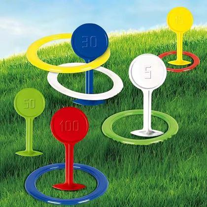 Imaginea din Joc de aruncat inele cu țăruși de fixat în pământ