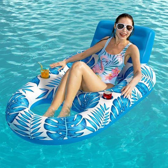 Imaginea din Scaun gonflabil pentru apă cu suporturi pentru băuturi