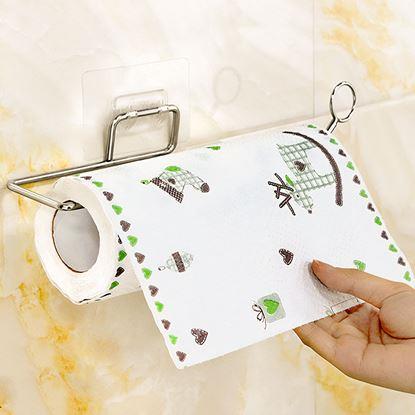 Imaginea Suport adeziv din oțel inoxidabil pentru prosoape de hârtie