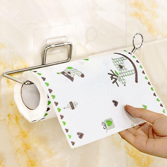 Imaginea din Suport adeziv din oțel inoxidabil pentru prosoape de hârtie