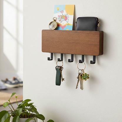 Imaginea Suport de chei din lemn cu compartiment