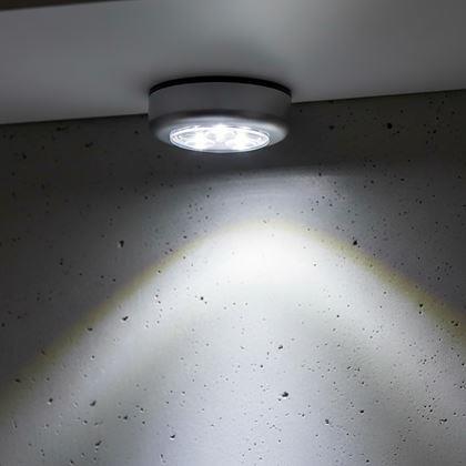Imaginea din Lampă autoadezivă cu 3 LED-uri argintie