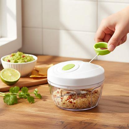 Imaginea Tocător de bucătărie manual, 3 lame