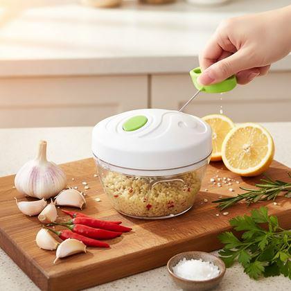 Imaginea din Tocător de bucătărie manual, 3 lame