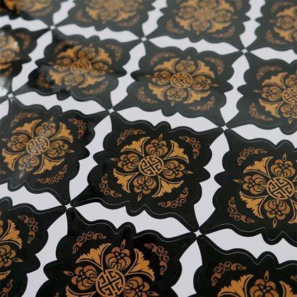 Imaginea din Autocolante pentru gresie - 36 bucăți - negru-maro