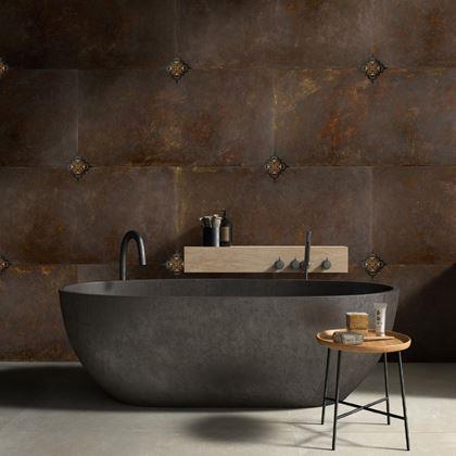 Imaginea din Autocolante pentru gresie - 36 bucăți - negru-maro