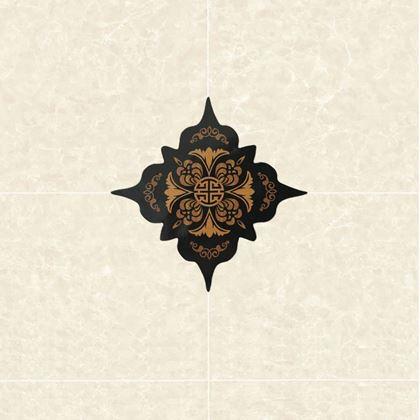 Imaginea din Autocolante pentru gresie - 36 bucăți - negru-maro