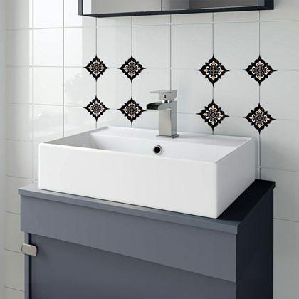 Imaginea din Autocolante pentru gresie - 20 bucăți - negru-galben