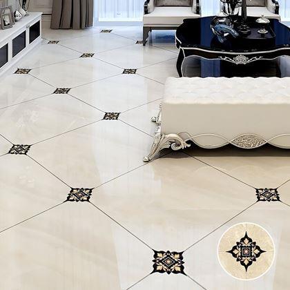 Imaginea din Autocolante pentru gresie - 20 bucăți - negru-galben