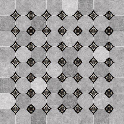 Imaginea din Autocolante pentru gresie - 20 bucăți - negru-galben