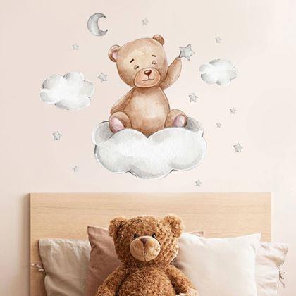 Imaginea din Autocolante de perete ursuleț - pe un nor