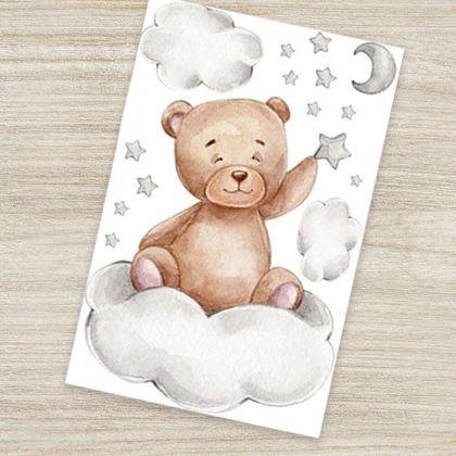 Imaginea din Autocolante de perete ursuleț - pe un nor