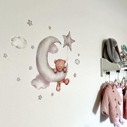 Imaginea din Autocolante de perete ursuleț - pe luna