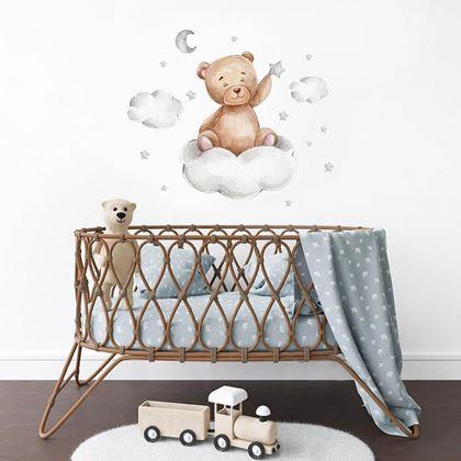 Imaginea din Autocolante de perete ursuleț - pe un nor