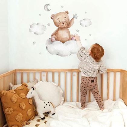 Imaginea din Autocolante de perete ursuleț - pe un nor