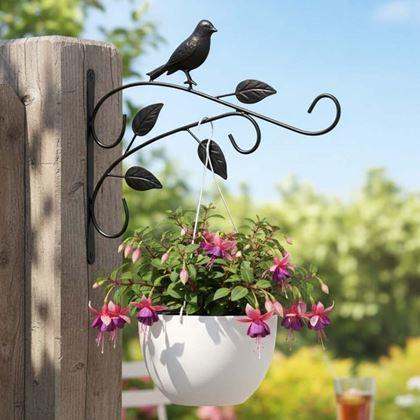 Imaginea din Suport decorativ din metal pentru ghivece de flori suspendate