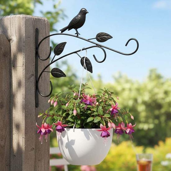 Imaginea din Suport decorativ din metal pentru ghivece de flori suspendate