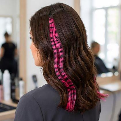 Imaginea din Șuviță colorată clip-in 45 cm, coadă de raton -  roz