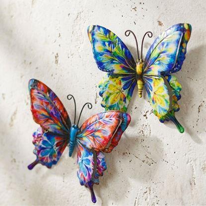Imaginea Fluturi decorativi de exterior, set de 4 bucăți