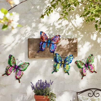 Imaginea din Fluturi decorativi de exterior, set de 4 bucăți