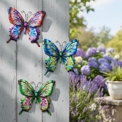 Imaginea din Fluturi decorativi de exterior, set de 4 bucăți