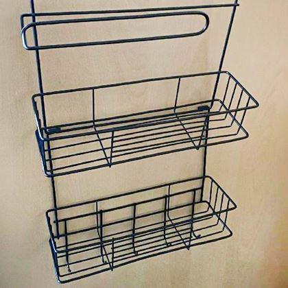 Imaginea din Organizer metalic pentru frigider negru