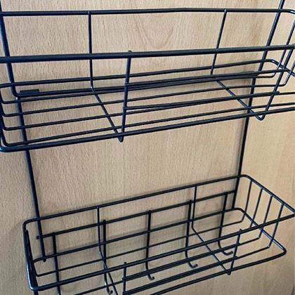 Imaginea din Organizer metalic pentru frigider negru