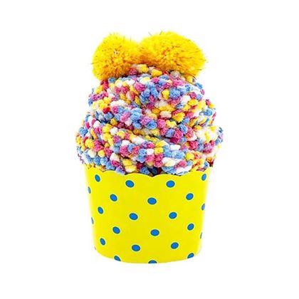 Imaginea din Șosete în ambalaj cadou  -  cupcakes galben