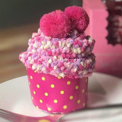 Imaginea din Șosete în ambalaj cadou  -  Cupcake roz roz