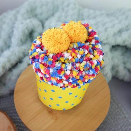 Imaginea din Șosete în ambalaj cadou  -  cupcakes galben