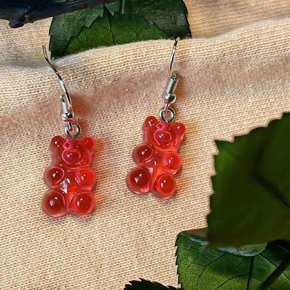 Imaginea din Cercei ursuleți de pluș  -  roșii