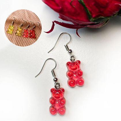 Imaginea din Cercei ursuleți de pluș  -  roșii