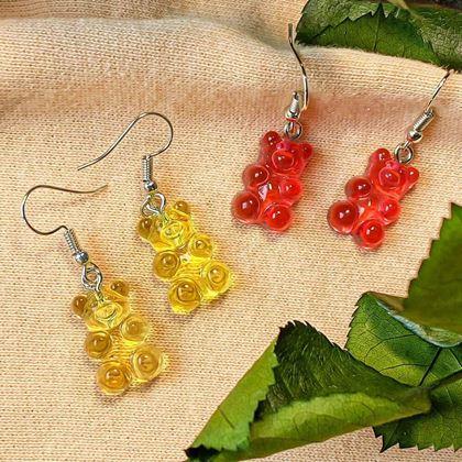 Imaginea din Cercei ursuleți de pluș  -  galbeni