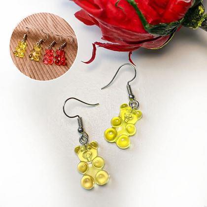 Imaginea din Cercei ursuleți de pluș  -  galbeni