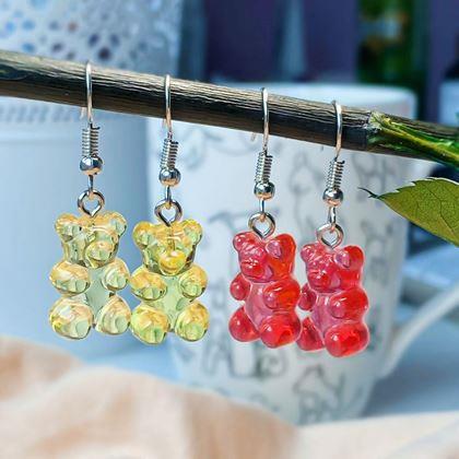 Imaginea din Cercei ursuleți de pluș  -  galbeni