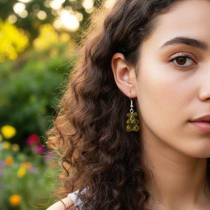 Imaginea din Cercei ursuleți de pluș  -  galbeni