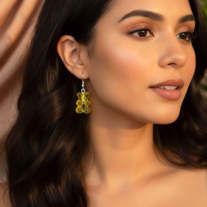 Imaginea din Cercei ursuleți de pluș  -  galbeni