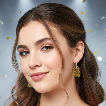 Imaginea din Cercei ursuleți de pluș  -  galbeni