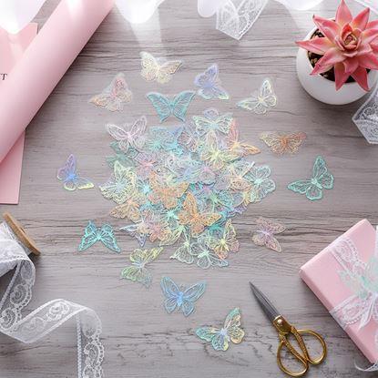 Imaginea Autocolante holografice fluturi 45 buc
