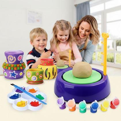 Imaginea din Roata olarului pentru copii – set creativ cu lut și culori
