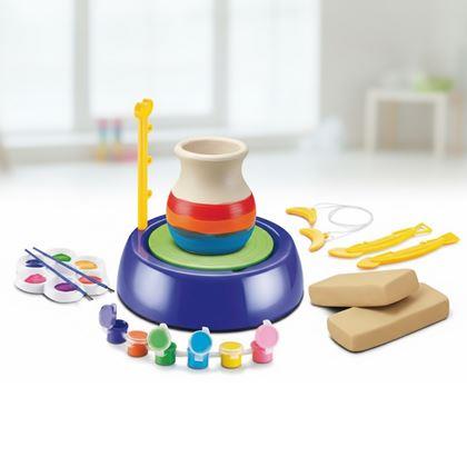 Imaginea din Roata olarului pentru copii – set creativ cu lut și culori
