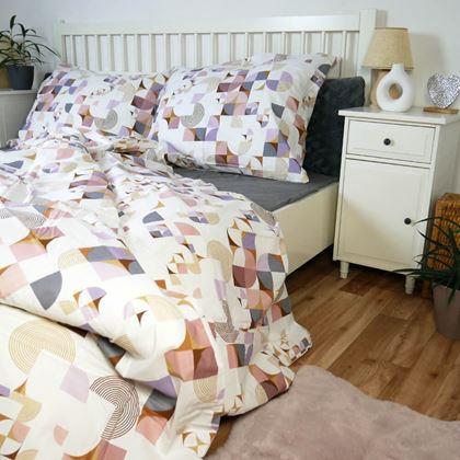 Imaginea din Lenjerie bumbac - forme pastelate