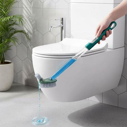 Imaginea din Perie de toaleta cu dozator de detergent cu suport