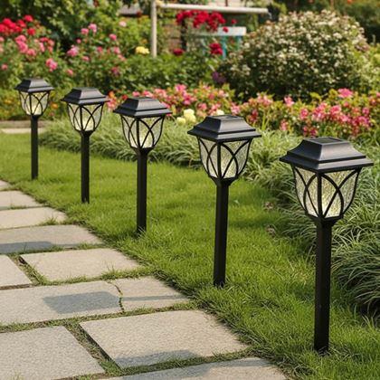 Imaginea din Set 2 lămpi solare LED spre grădină